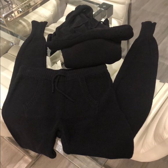 ALEXANDER WANG TWO PIECE HOODED SWEATER AND PANTS SET - Picture 5 of 10